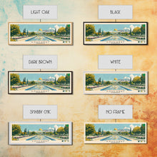 Load image into Gallery viewer, Ashgabat, Turkmenistan Panoramic Canvas Print, Ashgabat, Turkmenistan Painting, Turkmenistan Art, Ashgabat Travel Poster, Travel Art, Guest Room Painting