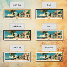 Load image into Gallery viewer, Belem, Brazil Panoramic Canvas Print, Belem, Brazil Painting, Brazil Art, Belem Travel Poster, Travel Art, Housewarming Gift