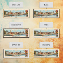 Carregar imagem no visualizador da galeria, Cambridge, England Panoramic Canvas Print, Cambridge, England Painting, England Art, Cambridge Travel Poster, Travel Art, Living Room Painting