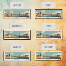 Load image into Gallery viewer, Dundee, Scotland Panoramic Canvas Print, Dundee, Scotland Painting, Scotland Art, Dundee Travel Poster, Travel Art, Vacation Gift