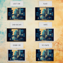 Load image into Gallery viewer, Futuristic Dystopian Cyberpunk City Blue Urban Fine Art Print, Wall Decor, Wall Poster, Wall Art Print