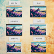 Carregar imagem no visualizador da galeria, Cute fox in a field, watercolor art, framed canvas print, colorful animal art