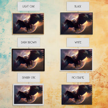 Load image into Gallery viewer, American Bald Eagle in Flight, watercolor, framed canvas print