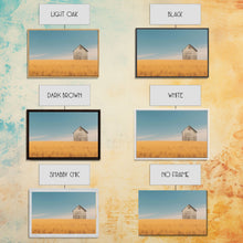 Load image into Gallery viewer, Liminal Spaces, Rustic Farmhouse Wall Decor, Teal Gray Barn Landscape Art Print or Canvas, Country Living Room Wall Decor, Liminal Art