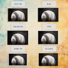 Carregar imagem no visualizador da galeria, Framed Baseball Print, Black and White Baseball Picture, Sports Wall Decor, Boys Room Wall Decor, Baseball Player Gift, Baseball Nursery Art