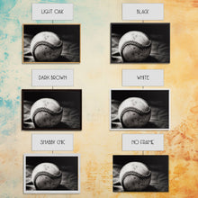 Cargar imagen en el visor de la galería, Framed Baseball Print, Black and White Baseball Picture, Sports Wall Decor, Boys Room Wall Decor, Baseball Player Gift, Baseball Nursery Art