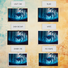 Load image into Gallery viewer, Cyborg Spider, Scifi Fantasy horror art, robot spider on the hunt, framed canvas print