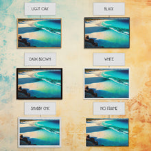 Load image into Gallery viewer, Bird's Eye View Of a Tropical Beach, Framed Canvas Print, Lake House Art, Modern Farmhouse Decor