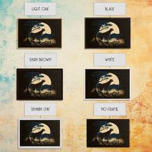 Cargar imagen en el visor de la galería, Cheetah Made of Stars Print, Synthwave Animal Prints, Cheetah and a starry night sky, framed canvas print, cute animal art