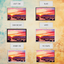 Load image into Gallery viewer, Arizona Desert at Sunset, Dirt Road, Framed Canvas Print, Colorful Wall Art, Sofa Art