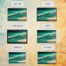 Carregar imagem no visualizador da galeria, Canvas Print, Painting of Emerald Green Waves, Framed Canvas Art