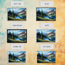 Carregar imagem no visualizador da galeria, Calm and Serene Landscape Painting, Framed Canvas Print, Canvas Art, Framed wall decor, living room wall art, Pine Tree Lake