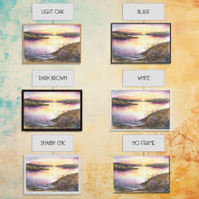 Cargar imagen en el visor de la galería, Flower Watercolor Painting, Beautiful thin brush stroke watercolor landscape, framed canvas print, living room art