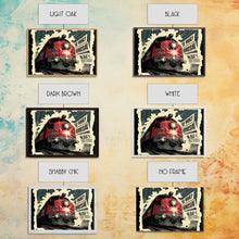 Cargar imagen en el visor de la galería, Fictional Soviet Propaganda Train Poster, Framed Canvas Print, Large Wall Art, USSR Art