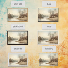 Load image into Gallery viewer, Farmhouse Wall Art, Retro / Vintage Style Landscape, Framed Canvas Print, Boho Style Minimalist Art, Framed Wall Art