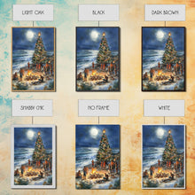 Cargar imagen en el visor de la galería, Christmas At The Beach, Framed Canvas Print, Christmas Decor, Christmas Art, Christmas Art Prints, Tropical Christmas, Beach House Art