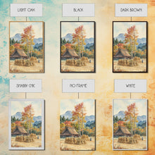 Carregar imagem no visualizador da galeria, Fall Hay harvest, framed canvas print, autumn decor, fall wall art