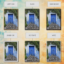 Cargar imagen en el visor de la galería, Change2 Mexican Wall Art, Colorful Mexican Door Architecture Painting Framed Canvas Print, Traditional Hacienda Architecture, Ready To Hang