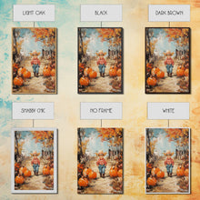 Carregar imagem no visualizador da galeria, Autumn Cowboy Decor Canvas Print with Pumpkins, Fall Holiday Wall Art and Seasonal Gift Idea 2024