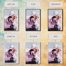 Load image into Gallery viewer, Cowboy with Mug in Snow Framed Canvas Print - Winter Country Scene Art Best 2024 Christmas Wall Decor Gift Idea