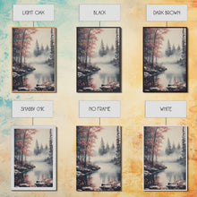 Carregar imagem no visualizador da galeria, Canvas Print of Serene Winter Landscape with Snow and Bare Trees, Winter Wall Art, Moody Landscape, Gift Idea, Minimalist Seasonal Decor