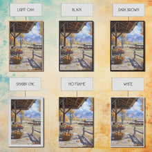 Carregar imagem no visualizador da galeria, Autumn Harvest Scene With Pumpkins Farmhouse Wall Art Framed Canvas Print Thanksgiving Seasonal Wall Art Country Home Decor Gift Idea