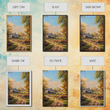 Carregar imagem no visualizador da galeria, Autumn Farmhouse Harvest Scene With Pumpkins Framed Canvas Print Fall Wall Art Seasonal Home Decor Thanksgiving Wall Art Rustic Gift Idea