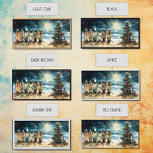 Carregar imagem no visualizador da galeria, Canvas Print Surfboards and Christmas Tree at Beach, Tropical Christmas Decor, Beach Christmas Art, Coastal Holiday Wall Art