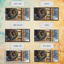 Load image into Gallery viewer, Christmas door decor, rustic Christmas decor, canvas print, Christmas decor wood, Christmas wall decor, holiday wall art