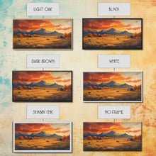 Carregar imagem no visualizador da galeria, Fall Sunset Framed Canvas Print Scenic Ranch Landscape Art Autumn Wall Decor Ideal Holiday Home Decor and Gift for Farmhouse Style