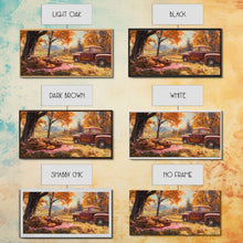 Carregar imagem no visualizador da galeria, Fall Picnic Afternoon Framed Canvas Print, Rustic Farmhouse Decor, Autumn Country Landscape Art, Modern Farmhouse Wall Art, Seasonal Gift