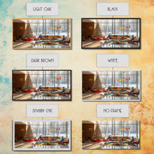 Cargar imagen en el visor de la galería, Fall Festival Sunset Framed Canvas Print, Autumn Farmhouse Decor, Rustic Country Landscape Art, Fall Gift Idea, Seasonal Wall Art