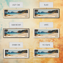 Carregar imagem no visualizador da galeria, Adventure Bay, Australia Watercolor Beach Print, Vacation Gift, Australia Wall Art, Framed Canvas Print, Framed Beach Painting