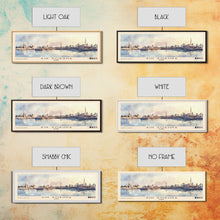 Load image into Gallery viewer, Ain Sokhna, Egypt Watercolor Print, Vacation Gift, Egypt Wall Art, Beach Painting, Beach Decor, Large Wall Art, Wood Frame Art