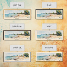 Load image into Gallery viewer, An Bang Beach, Hoi An, Vietnam Watercolor Beach Print, Vacation Gift, Hoi An, Vietnam Wall Art, Framed Canvas Print, Framed Beach Painting