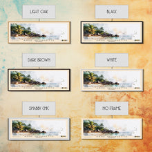 Load image into Gallery viewer, Anse Georgette, Seychelles Watercolor Beach Print, Vacation Gift, Seychelles Wall Art, Framed Canvas Print, Framed Beach Painting