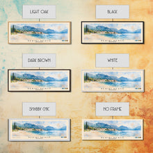 Load image into Gallery viewer, Bečići Beach, Montenegro Watercolor Print, Vacation Gift, Montenegro Wall Art, Beach Painting, Beach Decor, Large Wall Art, Wood Frame Art