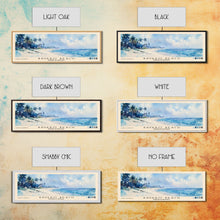 Load image into Gallery viewer, Bávaro Beach, Dominican Republic Watercolor Beach Print, Vacation Gift, Dominican Republic Wall Art, Framed Canvas Print, Framed Beach Painting