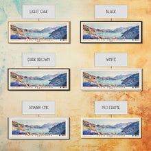 Load image into Gallery viewer, Cala Pregonda, Spain Watercolor Print, Vacation Gift, Spain Wall Art, Beach Painting, Beach Decor, Large Wall Art, Wood Frame Art