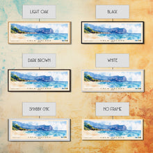 Carregar imagem no visualizador da galeria, Cala Salada, Spain Watercolor Beach Print, Vacation Gift, Spain Wall Art, Framed Canvas Print, Framed Beach Painting