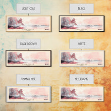 Load image into Gallery viewer, Chiemsee, Germany Watercolor Print, Vacation Gift, Germany Wall Art, Beach Painting, Beach Decor, Large Wall Art, Wood Frame Art