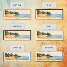 Load image into Gallery viewer, Cornwall Beach, Jamaica Watercolor Beach Print, Vacation Gift, Jamaica Wall Art, Framed Canvas Print, Framed Beach Painting