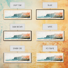 Load image into Gallery viewer, Easter Island, Chile Watercolor Beach Print, Vacation Gift, Chile Wall Art, Beach Painting, Beach Decor, Beach Painting