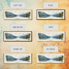 Load image into Gallery viewer, Edersee, Germany Watercolor Beach Print, Vacation Gift, Germany Wall Art, Framed Canvas Print, Framed Beach Painting