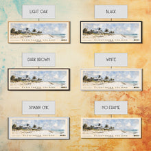 Load image into Gallery viewer, Eleuthera Island, Bahamas Watercolor Print, Vacation Gift, Bahamas Wall Art, Beach Painting, Beach Decor, Large Wall Art, Wood Frame Art