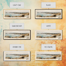 Load image into Gallery viewer, Falassarna Beach, Greece Watercolor Print, Vacation Gift, Greece Wall Art, Beach Painting, Beach Decor, Large Wall Art, Wood Frame Art