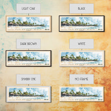 Load image into Gallery viewer, Flic en Flac Beach, Mauritius Watercolor Beach Print, Vacation Gift, Mauritius Wall Art, Beach Painting, Beach Decor, Beach Painting