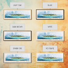 Load image into Gallery viewer, Fulhadhoo Island, Maldives Watercolor Beach Print, Vacation Gift, Maldives Wall Art, Beach Painting, Beach Decor, Beach Painting