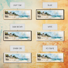 Load image into Gallery viewer, Gibbs Beach, Barbados Watercolor Print, Vacation Gift, Barbados Wall Art, Beach Painting, Beach Decor, Large Wall Art, Wood Frame Art