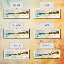 Carregar imagem no visualizador da galeria, Gili Trawangan, Indonesia Watercolor Beach Print, Vacation Gift, Indonesia Wall Art, Framed Canvas Print, Framed Beach Painting